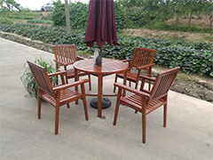 Grade A wooden 4 Seater Round Garden Table with Chairs